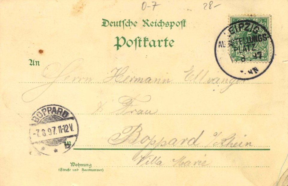 Leipzig, Sachsen - Naschmarkt; Auerbachs Hof (back) (Zeno Ansichtskarten)