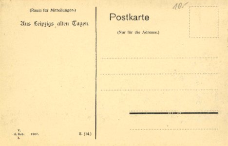 Leipzig, Sachsen - Nonnenmühle (back) (Zeno Ansichtskarten)