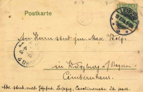 Leipzig, Sachsen - Siegesdenkmal (2) (back) (Zeno Ansichtskarten)