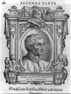 Leone Battista Alberti, 1404-1472, bust portrait, facing right, withornate border LCCN2005679827