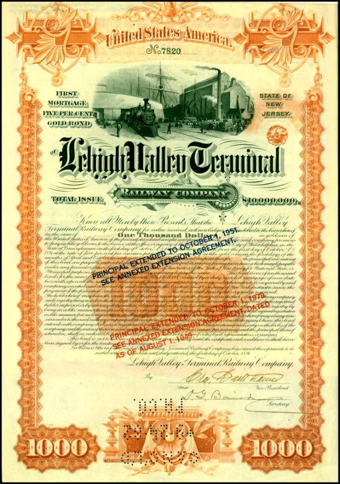 Lehigh Valley Terminal RW 1891