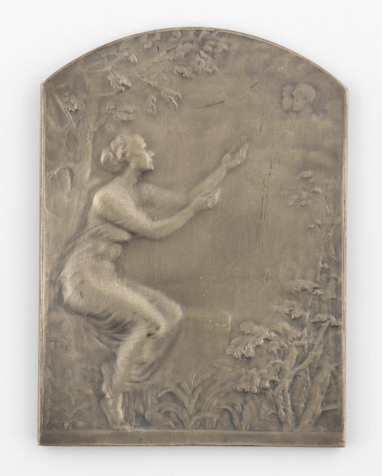 Les Coeurs Belges Vibrent à l'Unisson, plaquette by Pierre Theunis, Belgium, S.d., Coins and Medals Department of the Royal Library of Belgium, 2N115 - 3 (recto)