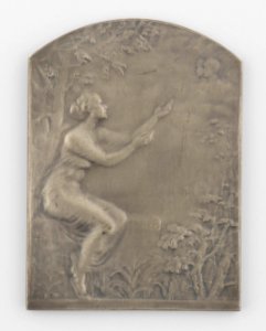 Les Coeurs Belges Vibrent à l'Unisson, plaquette by Pierre Theunis, Belgium, S.d., Coins and Medals Department of the Royal Library of Belgium, 2N115 - 3 (recto)