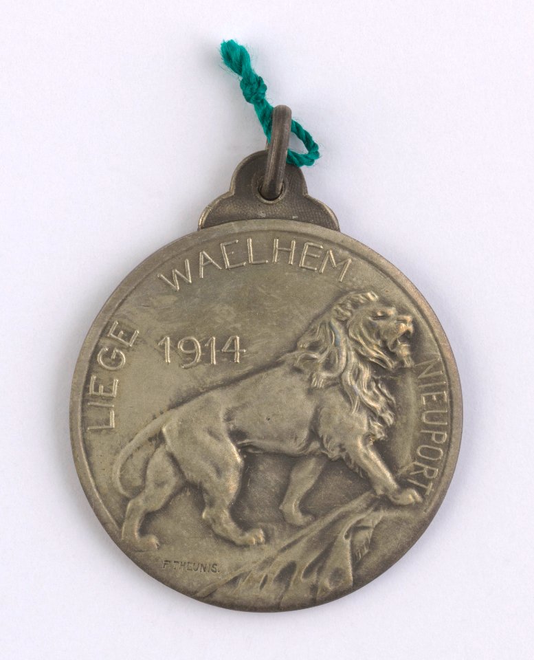 Les Brainois à leurs Vaillants Héros 23 Novembre 1919, medal by Pierre Theunis, Belgium, 1919, Coins and Medals Department of the Royal Library of Belgium, 2Lef96-9 (recto)
