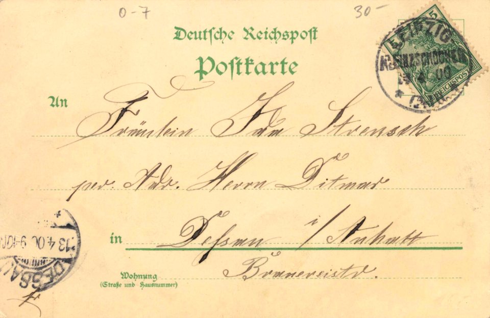 Leipzig, Sachsen - Industrie- und Gewerbe-Ausstellung 1897; Festsaal (back) (Zeno Ansichtskarten)