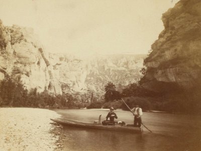 Les gorges du Tarn au milieu des Etroits (Casimir Julien, 1888)