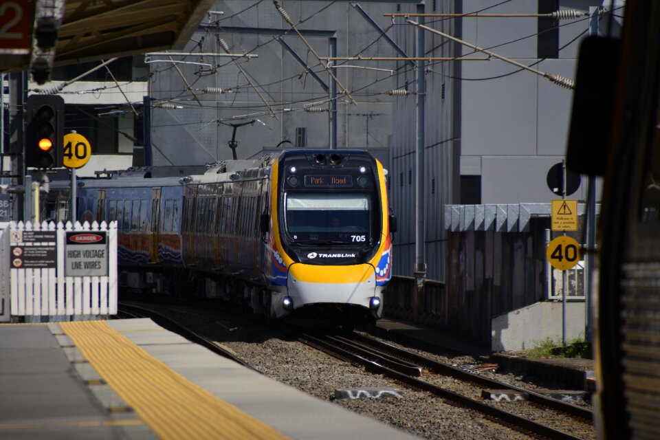 Transportation system railroad track brisbane photo