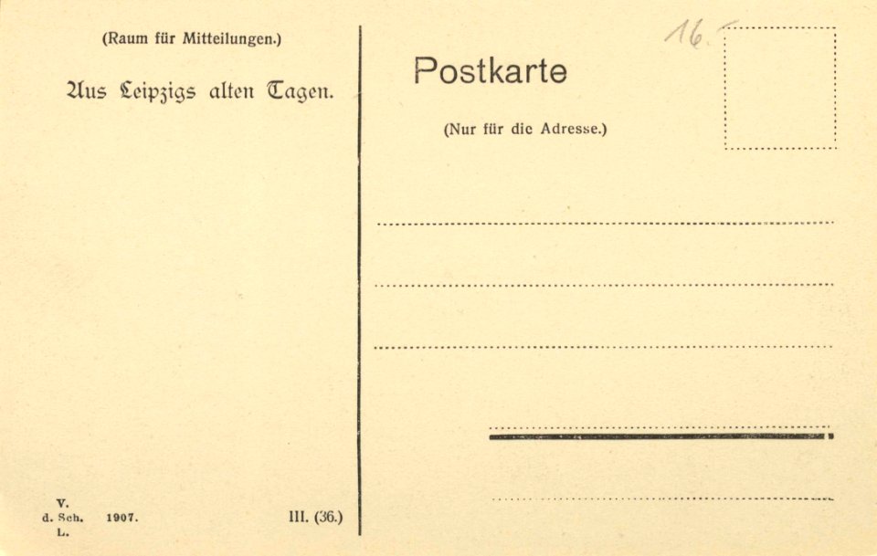 Leipzig, Sachsen - Petersteinweg, Römisches Haus (back) (Zeno Ansichtskarten)