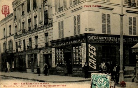Les Lilas.Rue de Paris.Rue Rouget-de-l'Isle