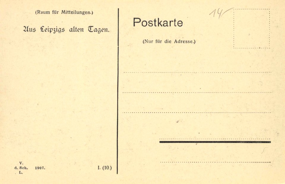 Leipzig, Sachsen - Plauenscher Hof im Brühl (back) (Zeno Ansichtskarten)