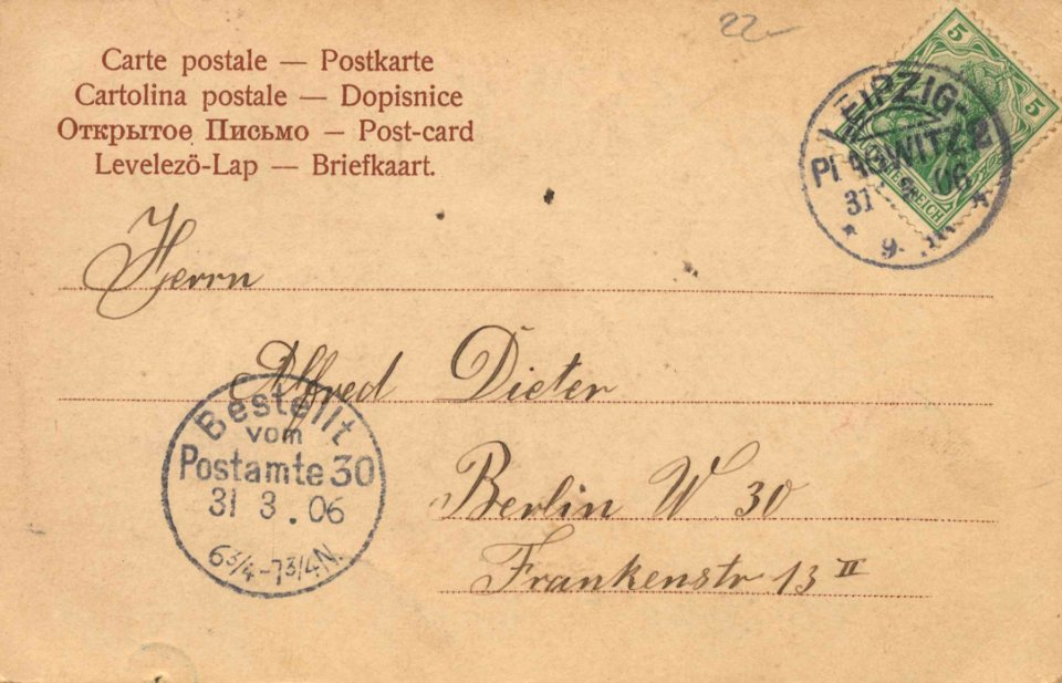 Leipzig, Sachsen - Rossplatz (back) (Zeno Ansichtskarten)