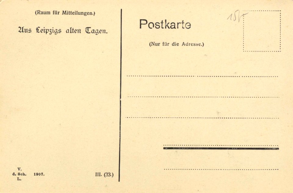 Leipzig, Sachsen - Schmiede in der Lortzingstraße (back) (Zeno Ansichtskarten)