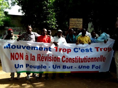Les marcheurs contre la révision constitutionnelle bloqués à Bamako, le 8 juin 2017