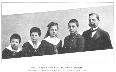 Leopold Kolowrat with children 1903 Pietzner