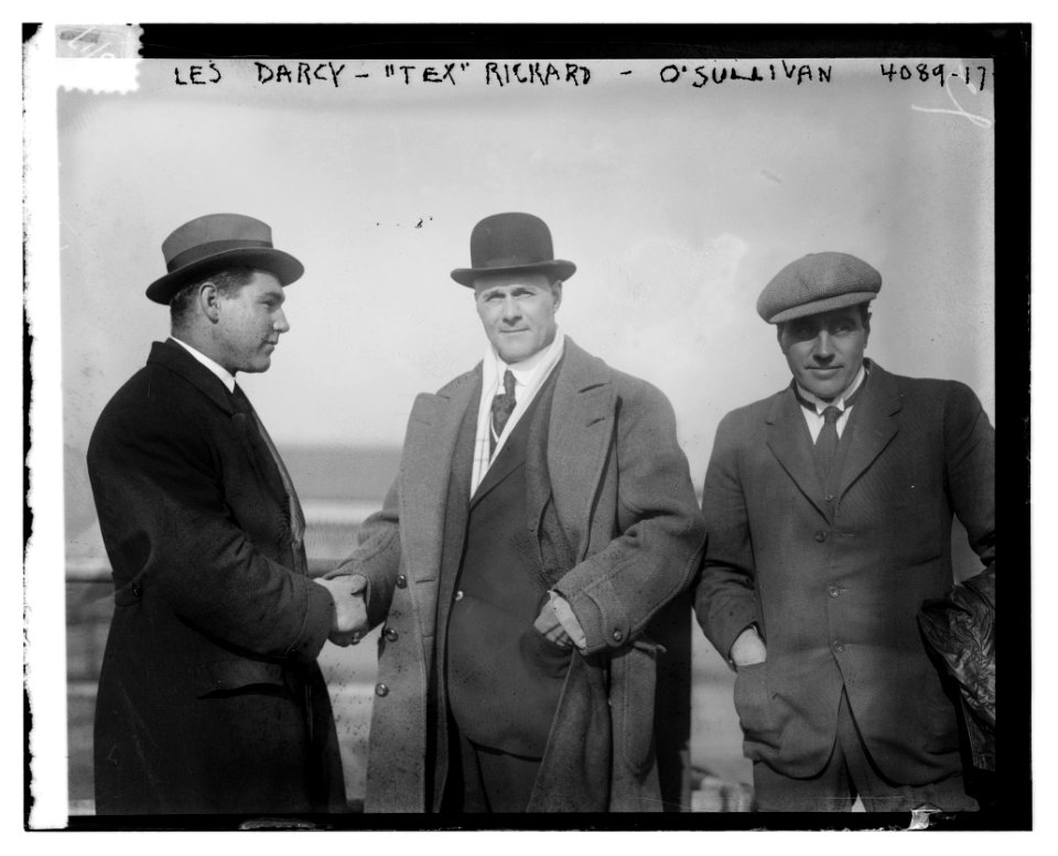 Les Darcy, Tex Rickard, O'Sullivan LCCN2014703423