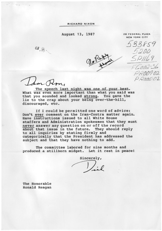 Letter from Richard Nixon to Ronald Reagan - NARA - 198498
