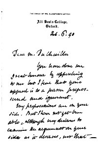 Letter Gladstone Chaillu