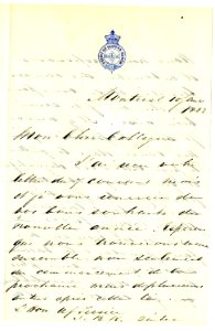 Lettre d'Antoine-Aimé Dorion à Ulric-Joseph Tessier 10 janvier 1882-1