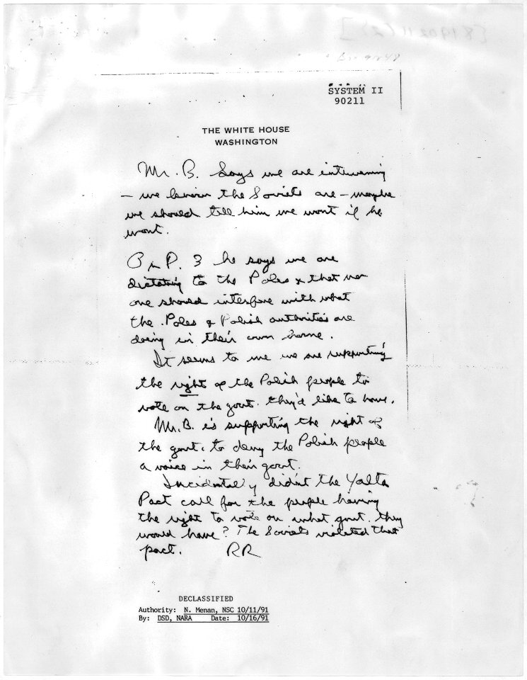 Letter from Ronald Reagan to Yuri Andropov - NARA - 198158