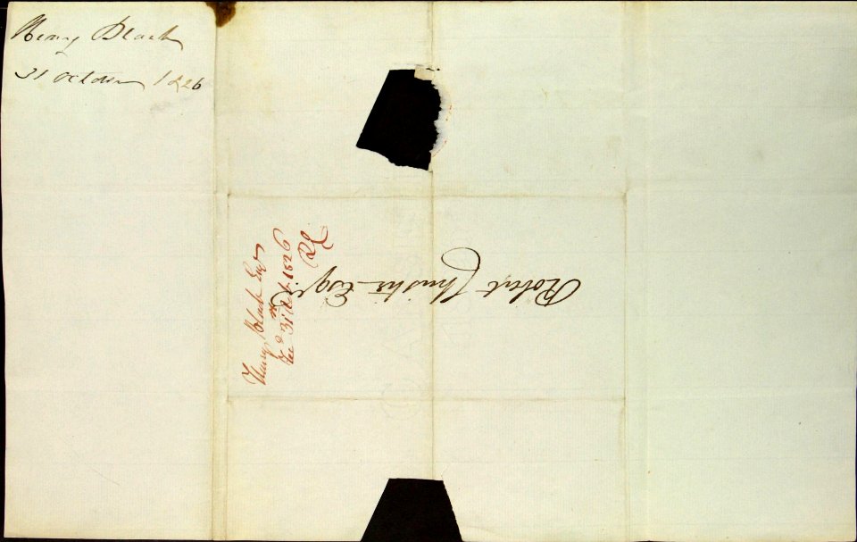 Lettre de Henry Black à Robert Christie, écuyer, afin d'obtenir ses titres de propriété et ceux de McKay (Maquay), James Black et John Black pour des terres situées dans la sixième concession de la seigneurie Saint-Gabriel-3