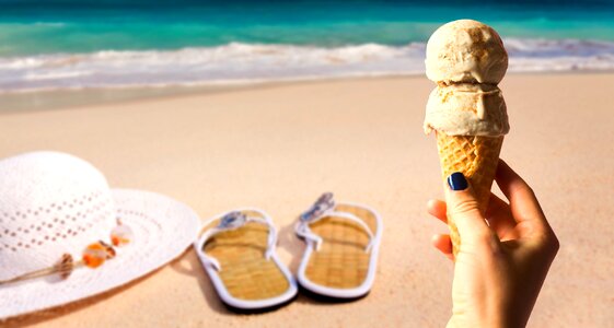 Ice cream cone sky sea