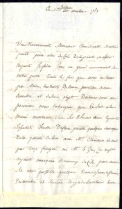 Lettre du marquis de Vaudreuil à Ramezay-1