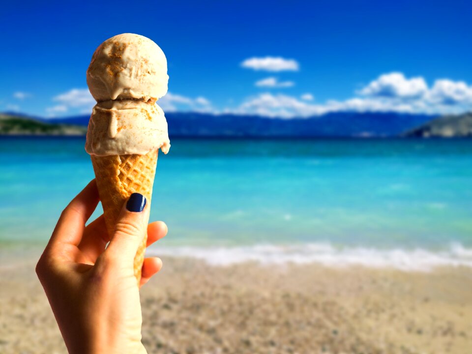 Ice cream cone sky sea