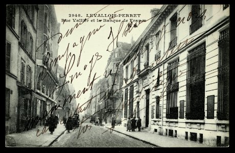 Levallois-Perret.Rue Vallier.Banque de France