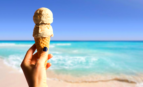 Ice cream cone sky sea