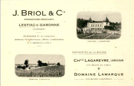 Lestiac - carte publicitaire