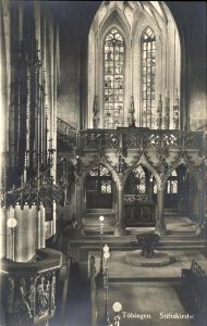 Lettner und Chorfenster der Stiftskirche (AK 542W18 E Weihenmaier 1921)