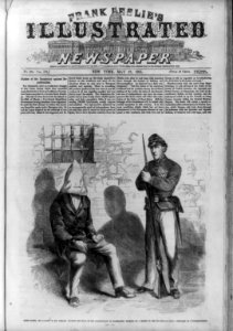 Lewis Payne, the assassin of Mr. Seward, awaiting the trial in the penitentiary at Washington, guarded by a sentry of the 2d Reserve Corps LCCN99613997