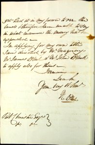 Lettre de Henry Black à Robert Christie, écuyer, afin d'obtenir ses titres de propriété et ceux de McKay (Maquay), James Black et John Black pour des terres situées dans la sixième concession de la seigneurie Saint-Gabriel-2