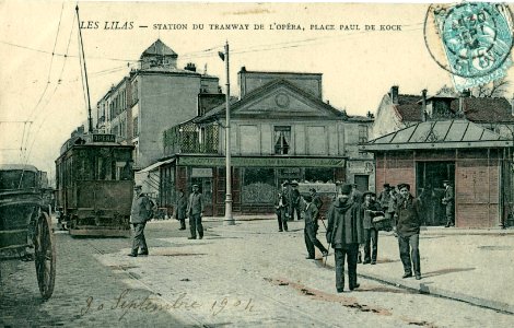 LES LILAS - Station du tramway de l'Opéra, Place Paul de Kock