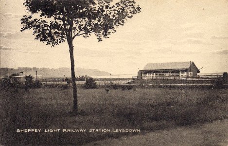 Leysdown railway station (postcard)