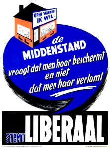 Liberale verkiezingsaffiche, 1958 - Campaign poster, Belgian Liberal Party, National elections 1958 (30199375283) photo