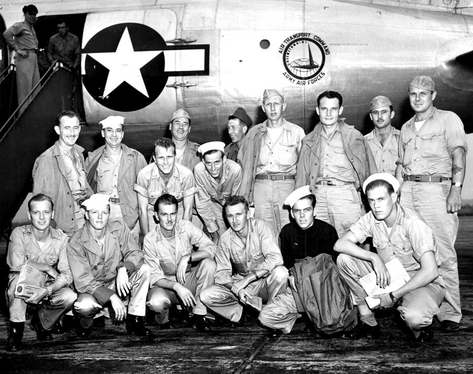 Liberated POWs from USS Houston (CA-30) in 1945
