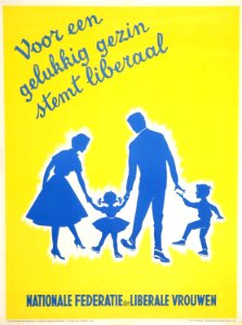 Liberale verkiezingsaffiche, 1958 - Campaign poster, Belgian Liberal Party, National elections 1958 (30199375443) photo