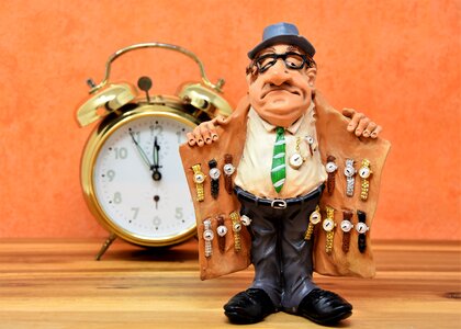 Clock figure doll photo