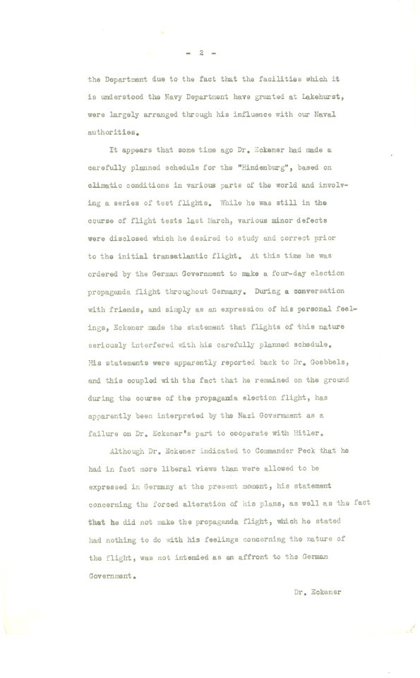 Letter from Hugh Gibson to Department of State Regarding the Hindenburg (Page 2 of 3) (5693806395)