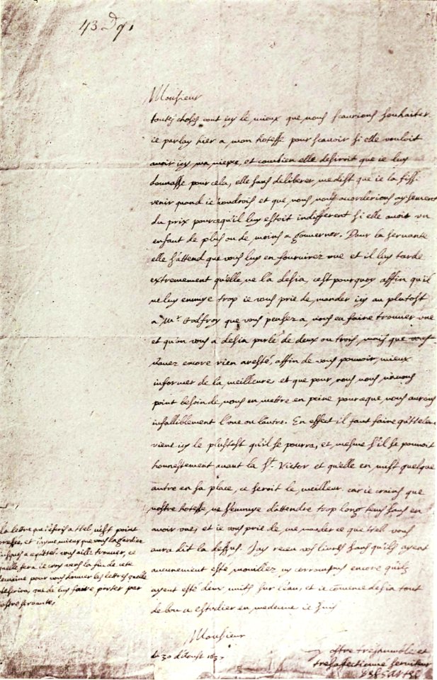 Lettre Descartes à un inconnu 1637-08-30