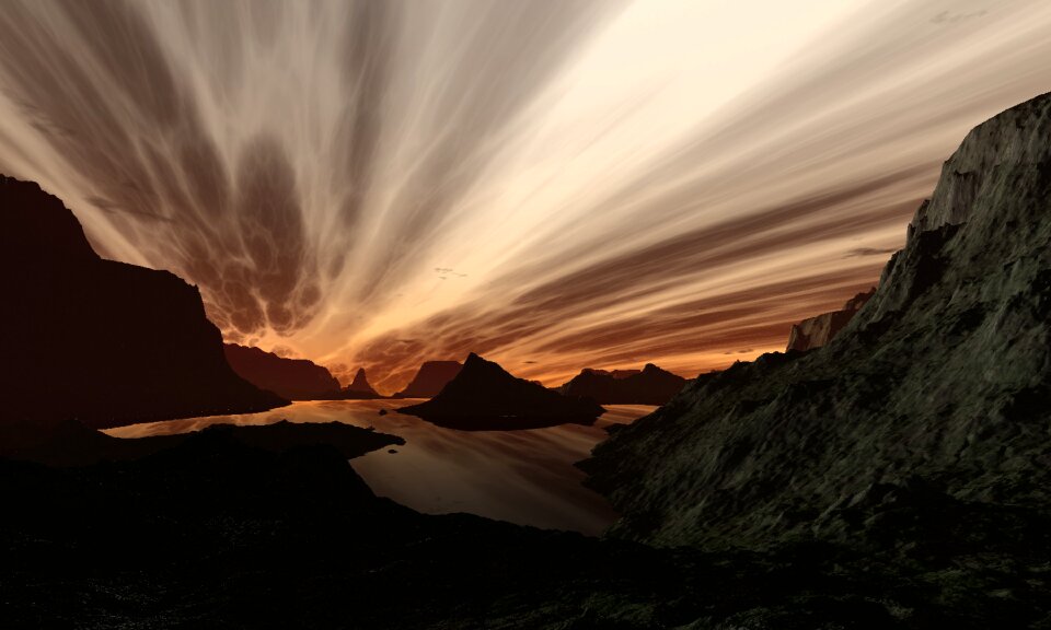 Travel panoramic evening