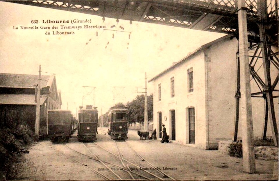 Libourne la gare tramway électrique 2