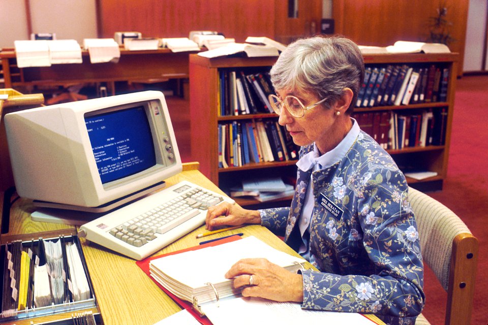 Librarian accessing pdq