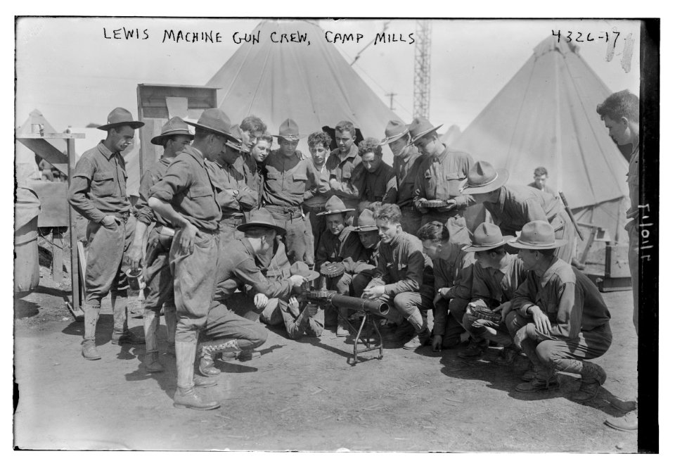 Lewis machine gun crew, Camp Mills LCCN2014705434