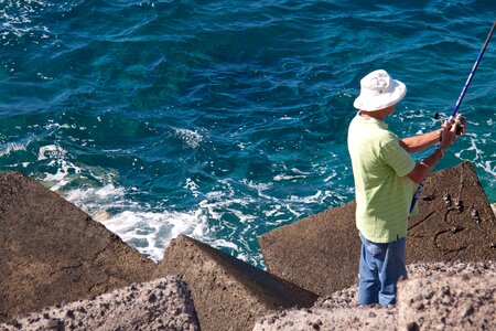 Fishing pier stone