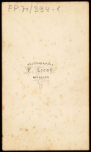 Licot, Feuillien - carte de visite, achterzijde