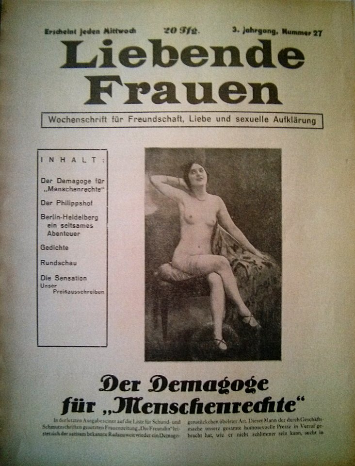 Liebende Frauen 1928 No 27 Titel