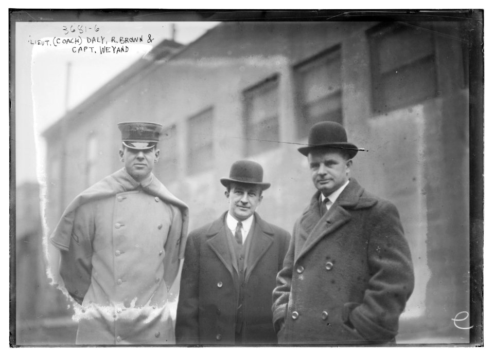 Lieut (Coach) Daly, R. Brown & Capt. Weyand LCCN2014700379