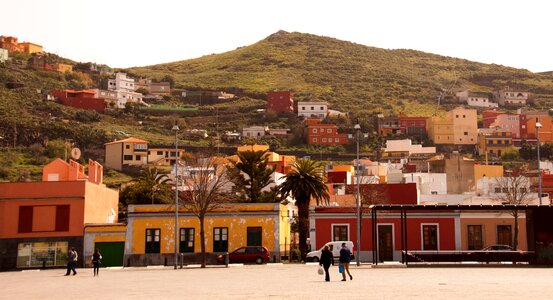 Colorful houses peak